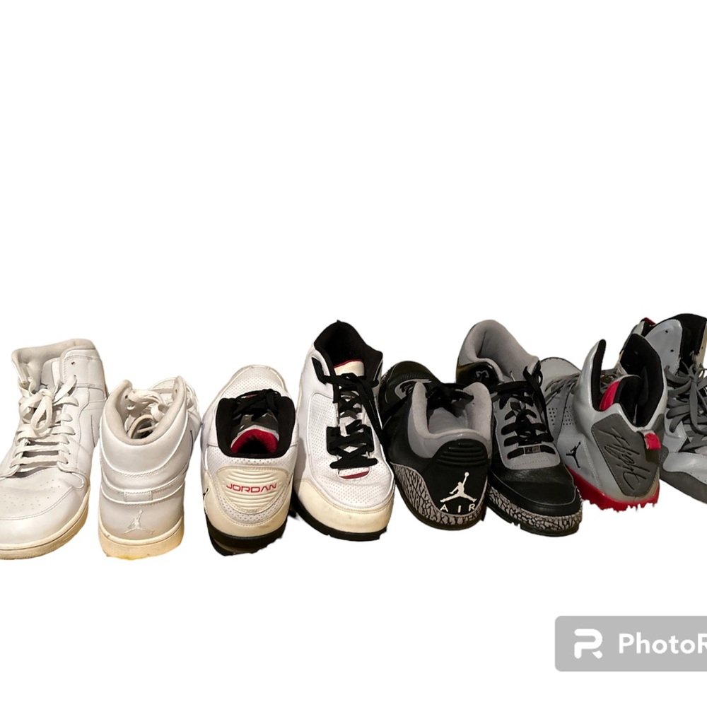 Size 13 men’s shoes in bulk air, Jordans Nike’s, etc.
